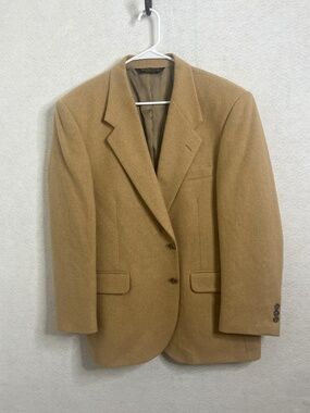 Vintage Botany 500 Camel Hair Blazer Made in USA Tan Wool Sport Coat Jacket